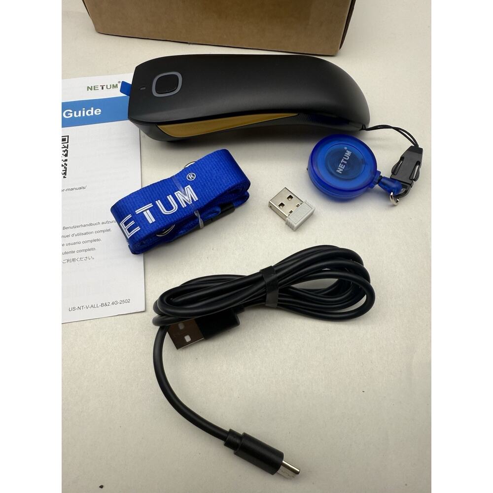 NETUM QR Code Scanner Mini Barcode Scanner - Bluetooth Compatible, Portable USB - Picture 6 of 13